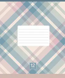 Зошит загальний Школярик Plaid pattern у клітинку 12 аркушів 30 шт. (012-3345K) - мініатюра 3