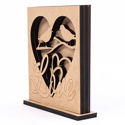 3D композиція Rosa Talent Love 4 МДФ 14х14.5 см - мініатюра 2