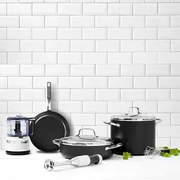 Каструля з кришкою KitchenAid Aluline CC001258-001 24 см 8 л чорна - мініатюра 8