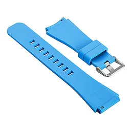 Силіконовий ремінець Watchbands для Samsung Gear S3 Samsung Galaxy Watch 46mm Silver - блакитний (WB001BLUE) - мініатюра 3