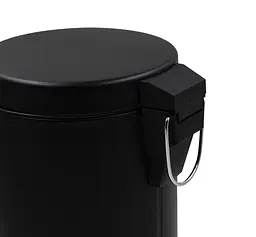 Відро для сміття кругле Zerix Solo-TC0103 3 л чорний black ZX5896, Чорний матовий - мініатюра 6