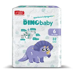 Підгузки Dino Baby 6 (16+ кг), 32 шт. - мініатюра 2