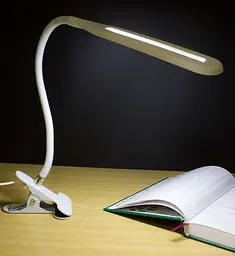 Світлодіодна настільна USB-лампа, гнучка, на прищіпці, 24 LED, UKC XSD 206, біла - мініатюра 5