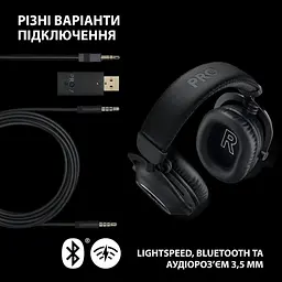 Ігрова гарнітура Logitech G Pro X 2 Lightspeed Wireless Black (981-001263) - мініатюра 2