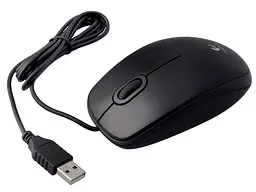 Миша Logitech B100 Optical Mouse Black (910-003357) - мініатюра 2