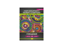 Картон кольоровий Апельсин 8+8 аркушів та паперу А4