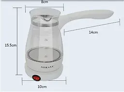 Турка електрична Sokany YLW-607 500 мл 600 Вт - мініатюра 6