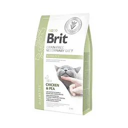 Дієтичний сухий корм Brit GF VetDiet Cat Diabetes для кішок, при цукровому діабеті з куркою та горохом 2 кг (арт.170969/528523)