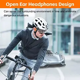 Кісткові навушники для плавання ESON X63 з 32 ГБ пам'яті, MP3 плеєром, Bluetooth 5.3 Помаранчевий - мініатюра 6