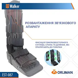 Ортез гомілковостопного суглоба іммобілізуючий Orliman Walker EST-087 Розмір 1 (EST-087/1-889) - мініатюра 6