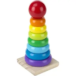 Пірамідка Melissa&Doug дерев'яна райдужна (MD10576)