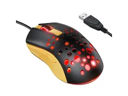 Миша Hoco GM51 Sky Luminous Black&Yellow