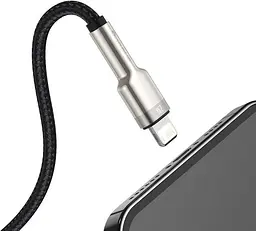 Кабель Baseus Cafule Series Metal Data Cable USB to IP 2.4A 0.25m black (CALJK-01) - мініатюра 4