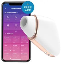 Вакуумний кліторальний вібратор Satisfyer Love Triangle White (App)
