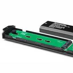 Корпус для M.2 NVME/SATA SSD CHIEFTEC CEB-M2C-TLE, aluminium,USB 3.2 Gen2 Type-C, Black, RETAIL - мініатюра 4