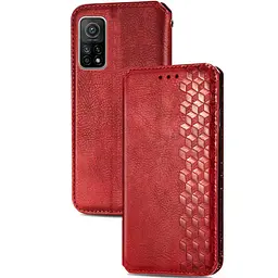 Шкіряний чохол-книжка Getman Cubic PU для Xiaomi Mi 10T/Mi 10T Pro Червоний - мініатюра 2