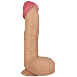 Фалоімітатор King-Sized Realistic Dildo 10.5" тілесний - мініатюра 5