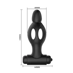 Анальна пробка - Mr.Play Silicone Vibrating Anal Plug - мініатюра 3