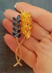 Брошка "Колосся пшениці", колоски, брошка шпилька, символ України - мініатюра 2
