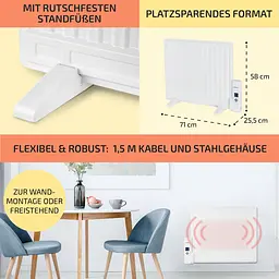 Масляний радіатор oneConcept Wallander 600W (10033098) - мініатюра 5