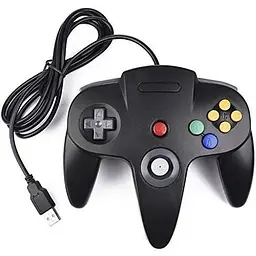 SAFFUN N64 — класичний контролер N64 з кабелем USB-джойстик для ігрової приставки для ПК