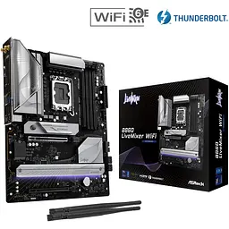 Материнська плата AsRock B860 LiveMixer WiFi (1851/B860, 4*DDR5, 2*PCIex16, HDMI/TB4, 4xSATA, 3xM.2, 2.5Glan, 7.1ch, A (B860 LiveMixer WiFi) - мініатюра 2