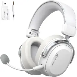 Ігрова гарнітура Attack Shark L30PRO Wireless, 2.4GHz/Bluetooth/3.5mm AUX/AUX-to-Type-C, White (L30PROW_AS) - мініатюра 3