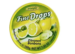 Льодяники драже Woogie Fine Drops лимон 200г