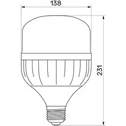 LED лампа Titanum A138 50W E27 6500К (TL-HA138-50276) - мініатюра 3