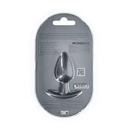 Анальна пробка Ouch! Smooth Anal Plug Metallic M 7.9 см (сірий) - мініатюра 7