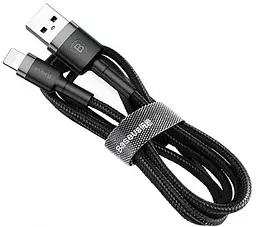Кабель Baseus cafule Cable USB For lightning 2.4A 1M Gray+Black - мініатюра 2