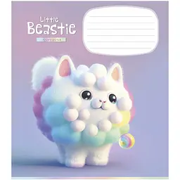 Зошит учнівський Школярик Little beasties в косу лінію 12 аркушів 30 шт. (012-3248C) - мініатюра 4