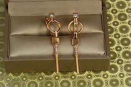 Сережки підвіски Xuping Jewelry Молот 4,5 см золотисті