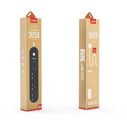 Мережевий зарядний пристрій подовжувач LDNIO SC3301 3 USB 3 розетки 1.6m сіро-чорний - мініатюра 4