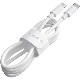 Кабель Borofone BX44 Type-C to Type-C 5A 100W 1m ABS ABS connectors White - мініатюра 2
