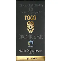 Чорний шоколад Chocolat Stella Togo 85% органічний 70 г