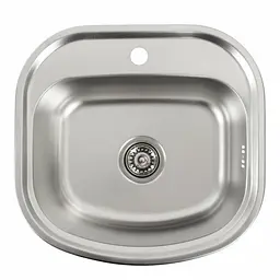 Кухонна мийка з нержавіючої сталі Platinum декор 4947 (0,8/180 мм), Decor