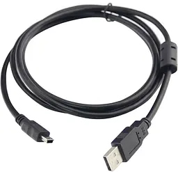 Кабель USB 2.0 AM-mini BM 5pin, 1.8 м, з феритом, чорний