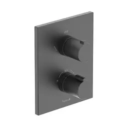 Термостат прихованого монтажу на 2 споживачі Imprese Violik black matt f04610810AC, Чорний матовий
