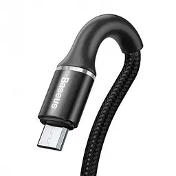 Кабель Baseus Halo Data Cable USB to MicroUSB Cable 3A 3m CAMGH-E01 Black - мініатюра 3