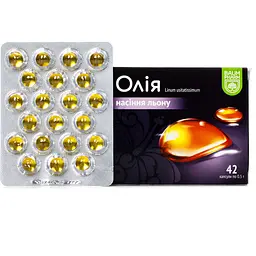 Олія насіння льону Baum Pharm 42 капсули - мініатюра 2