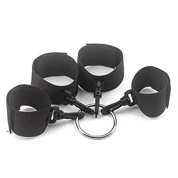 Фіксатори для рук і ніг BDSM-аксесуари для різних ігор Чорний K000380 - мініатюра 2