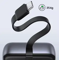 Повербанк Ugreen PB525 20000 mAh 22.5 Вт з вбудованим кабелем Type-C швидкою наскрізною зарядкою та LED дисплеєм - мініатюра 7