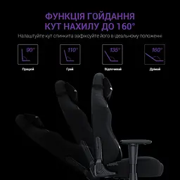 Ігрове крісло Anda Seat Luna Size L Black Fabric (AD18-44-B-F) - мініатюра 12