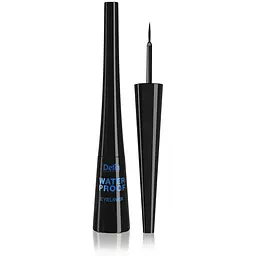 Підводка для очей Delia Cosmetics рідка матова водостійка чорна 4 мл - мініатюра 2