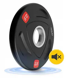 Диск олімпійський 4FIZJO 2 x 2.5 кг 51 мм металевий, прогумований Black (P-5905973401265) - мініатюра 3