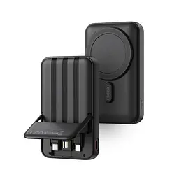 Універсальна мобільна батарея XO PR288 Magnetic 15W + PD20W with four cable 10000mAh Чорний