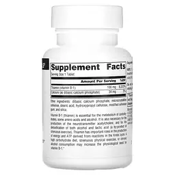 Вітаміни та мінерали Source Naturals Vitamin B1 Thiamin 100 mg, 100 таблеток - мініатюра 2