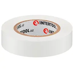 Стрічка електроізоляційна Intertool ізолента 15 м x 17 x 0.15 мм біла в упаковці 10 шт.