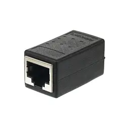З'єднувач витої пари (інтернет-кабеля) - джойнер адаптер RJ45 - RJ45 мама - мама чорний